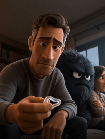 3D Pixar-Style Animated Ad for a Men's Wellness Brand, frame 2
